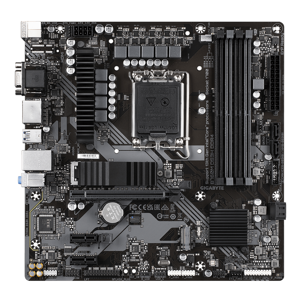 Gigabyte B760M DS3H DDR4 Intel Socket LGA 1700 Motherboard