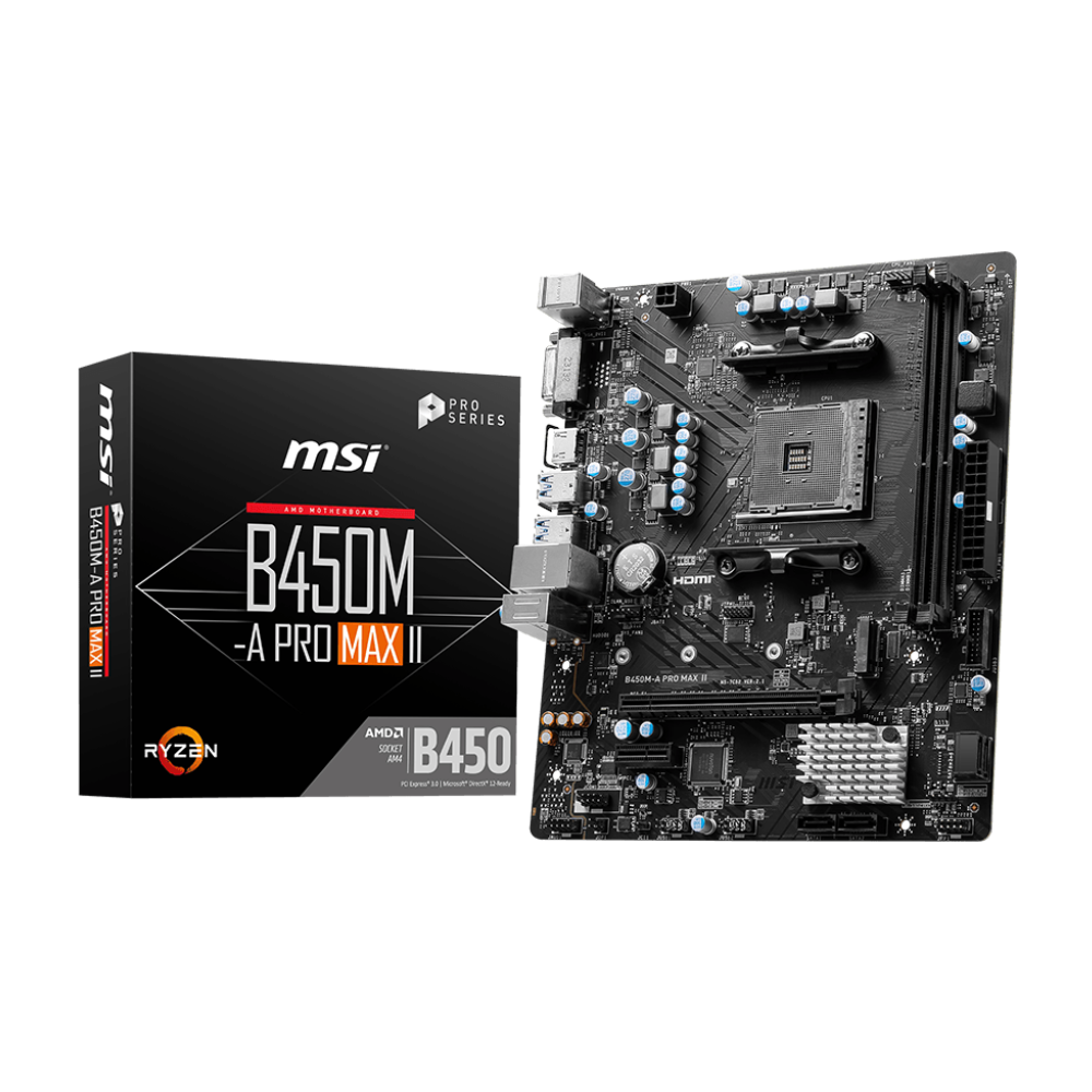 MSI B450M-A PRO Max II AMD Socket AM4 Motherboard
