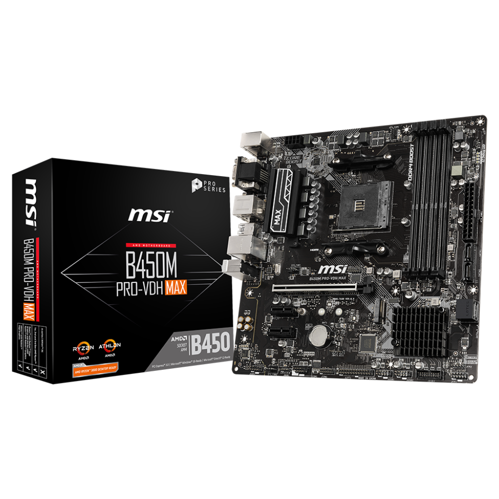 MSI B450M PRO-VDH Max AMD AM4 Motherboard