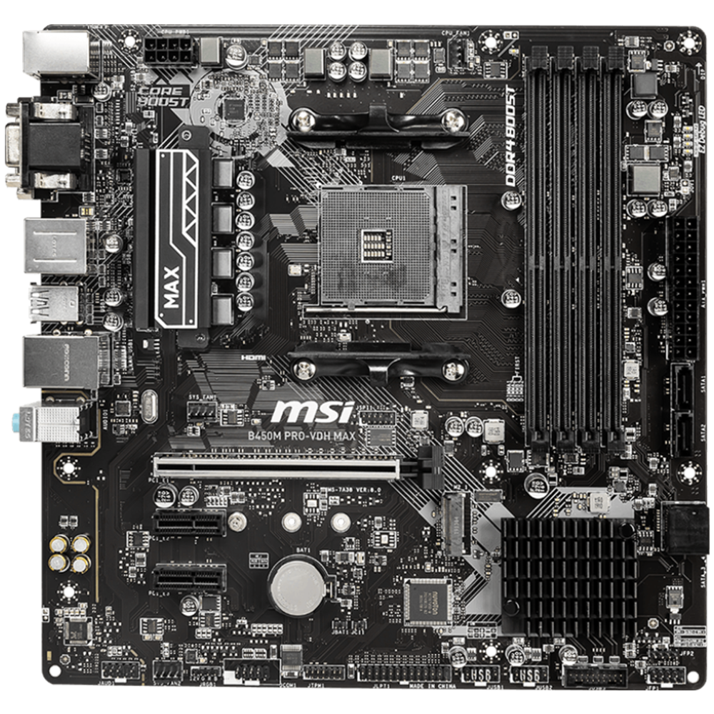 MSI B450M PRO-VDH Max AMD AM4 Motherboard