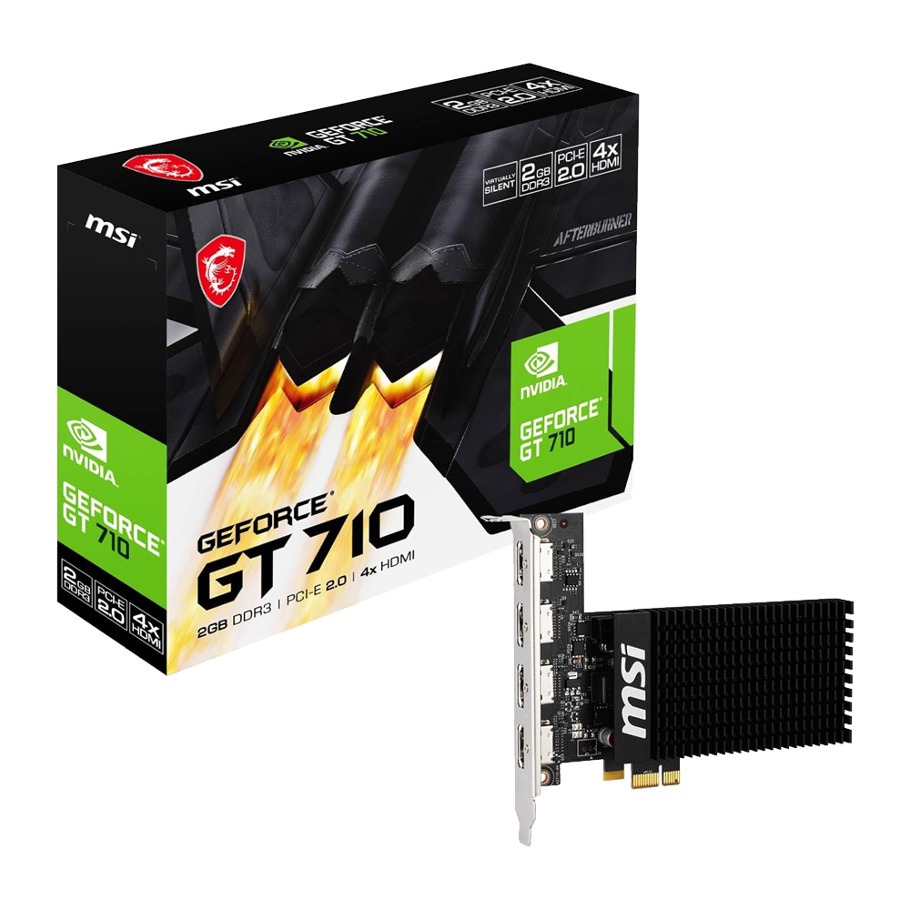 MSI GeForce GT 710 2GB 4HDMI DDR3 Graphics Card