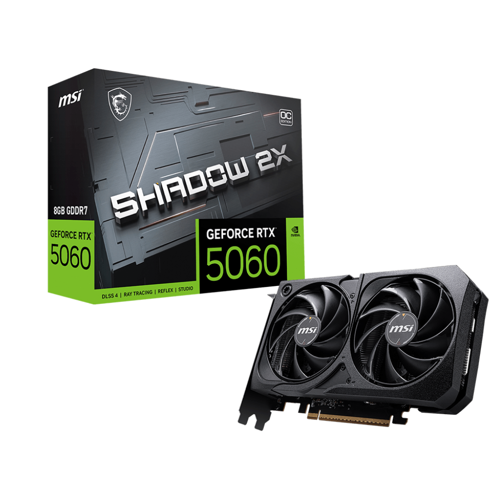 MSI GeForce RTX 5060 SHADOW 2X OC 8GB GDDR7 Graphics Card
