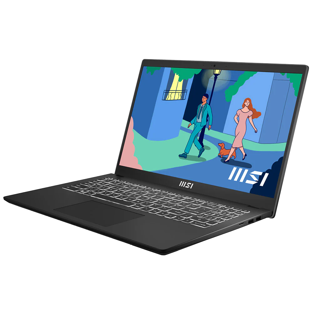 MSI Modern 15 H B13M-088XEG Laptop (Intel Core i7/13620H - 8GB DDR4 - 512GB M.2 NVMe - Intel Iris Xe Graphics - 15.6 Inch FHD IPS 60Hz) - BLACK