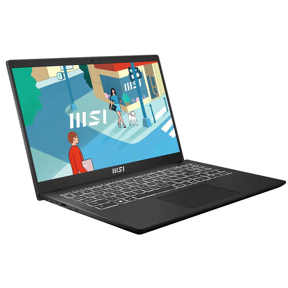 MSI Modern 15 H B13M-088XEG Laptop (Intel Core i7/13620H - 8GB DDR4 - 512GB M.2 NVMe - Intel Iris Xe Graphics - 15.6 Inch FHD IPS 60Hz) - BLACK