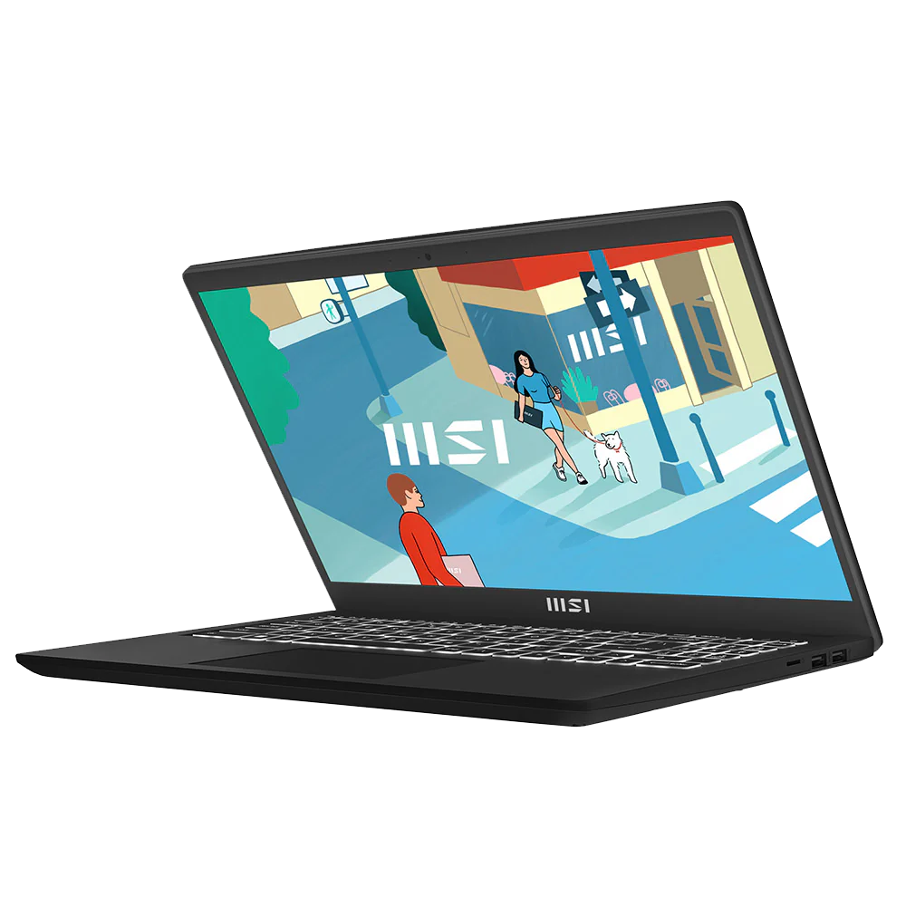 MSI Modern 15 H B13M-088XEG Laptop (Intel Core i7/13620H - 8GB DDR4 - 512GB M.2 NVMe - Intel Iris Xe Graphics - 15.6 Inch FHD IPS 60Hz) - BLACK