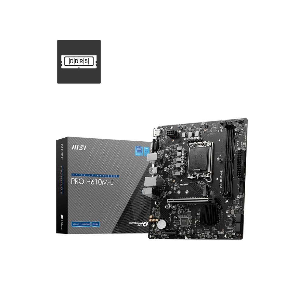 MSI PRO H610M-E DDR5 Intel Motherboard LGA 1700