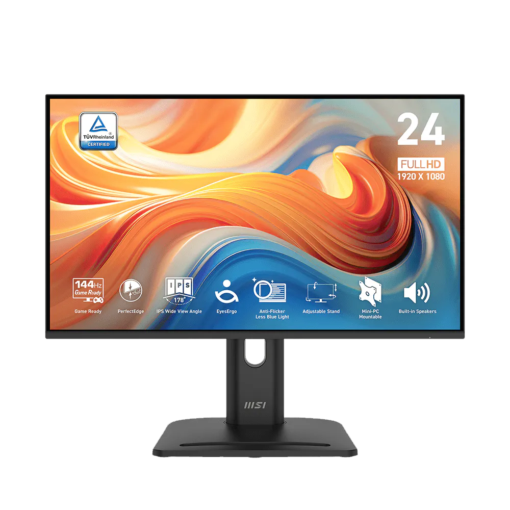 MSI PRO MP245PG E14 24-Inch Business Monitor (Flat IPS - 144Hz) (HDMI - Display - VGA - Audio)