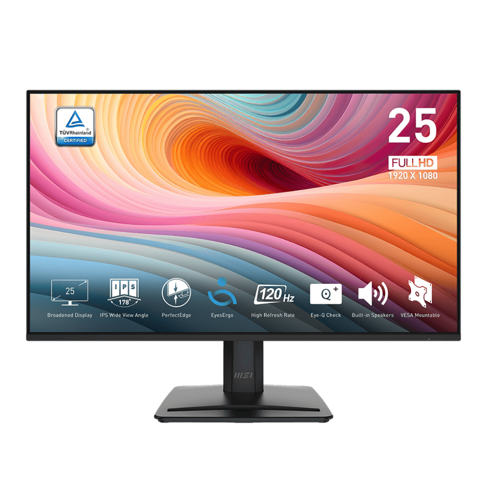 MSI PRO MP251 E2 25-Inch Monitor (Flat IPS - 120Hz) (HDMI - Display - VGA - Audio)
