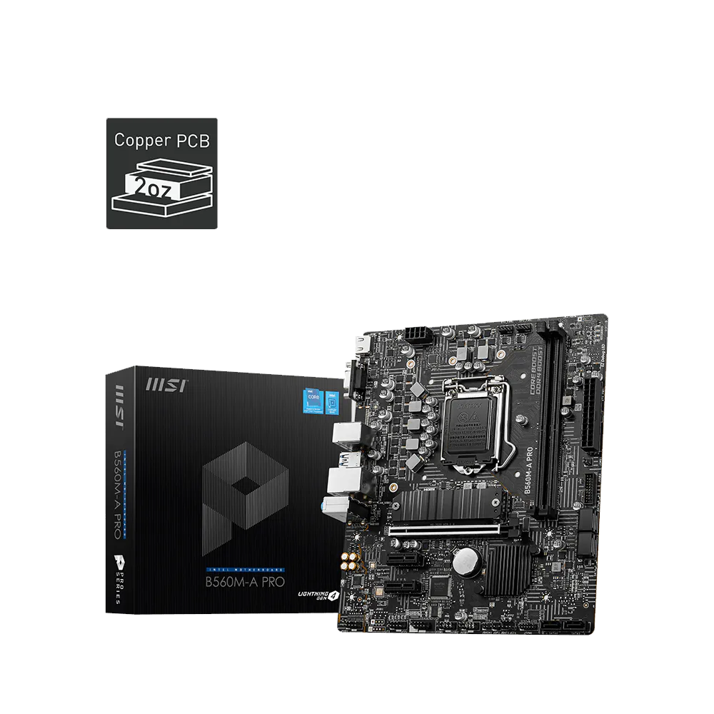 MSI B560M-A PRO Intel Motherboard + Intel Core i5-11400F Processor LGA 1200