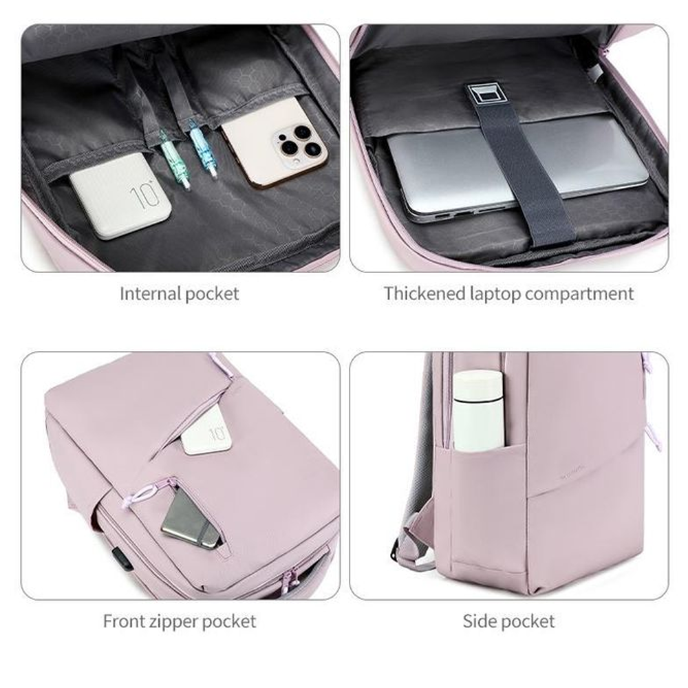 Majestic 816 15.6 Inch Laptop Backpack - Pink