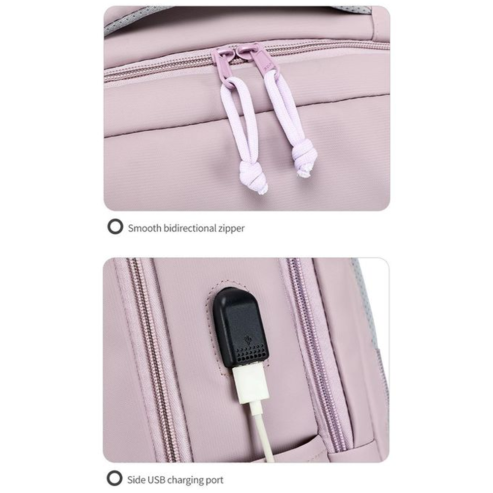 Majestic 816 15.6 Inch Laptop Backpack - Pink