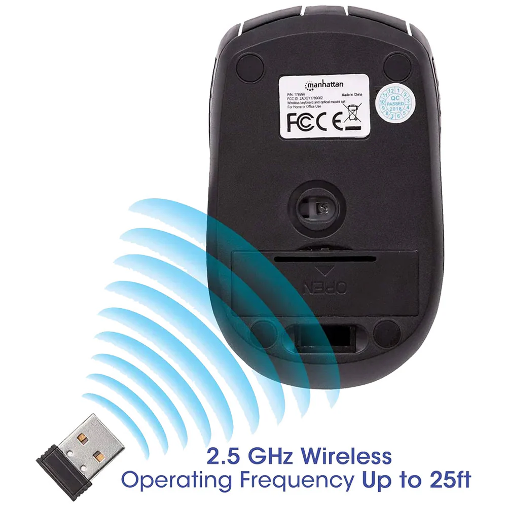 Keyboard + Mouse Wireless Manhattan KB717