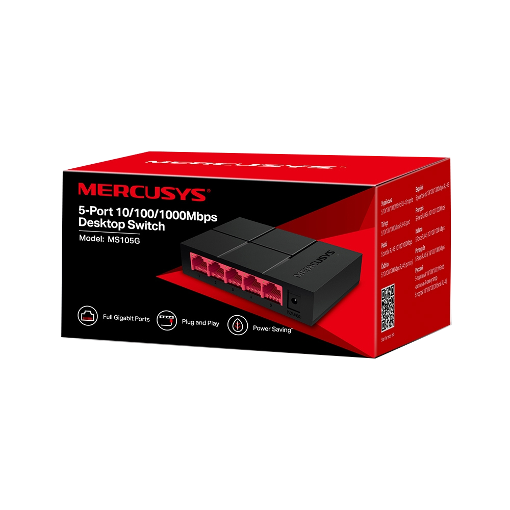 Mercusys MS105G 5-Port 10/100/1000 Gigabit Desktop Switch