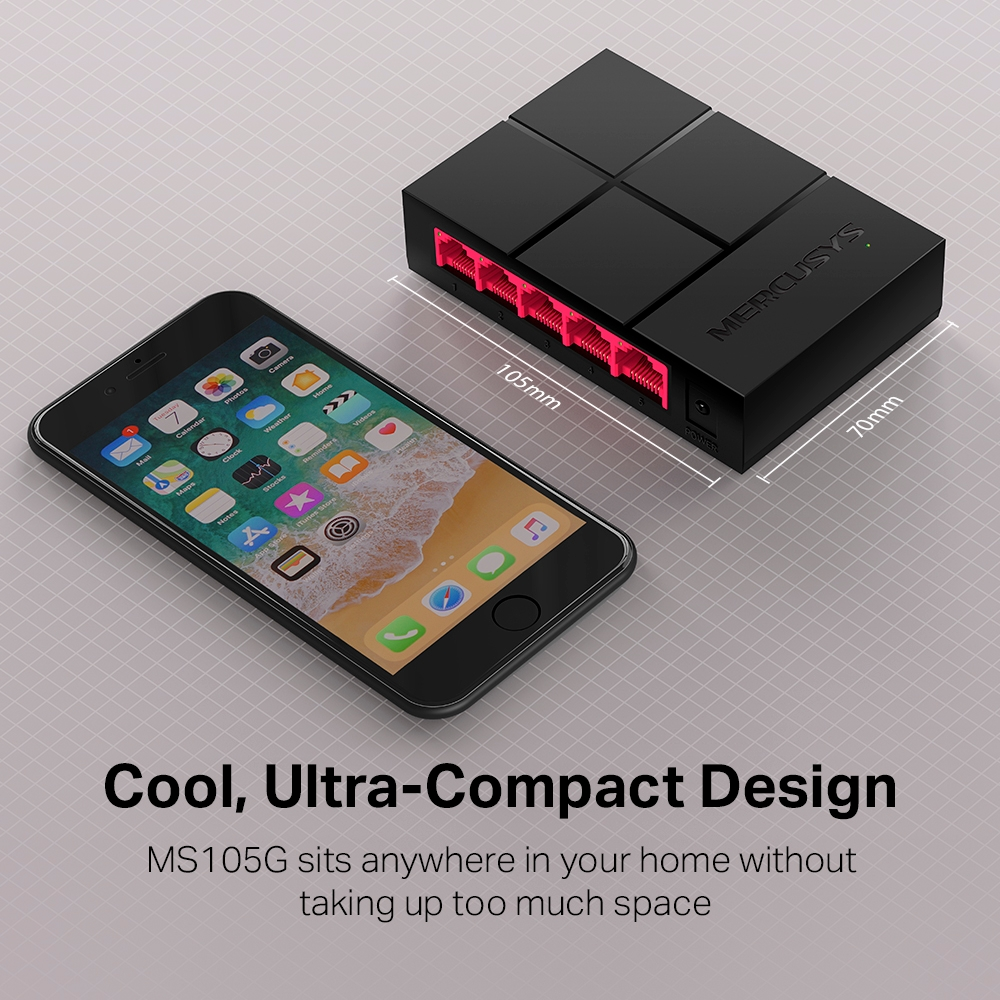 Mercusys MS105G 5-Port 10/100/1000 Gigabit Desktop Switch