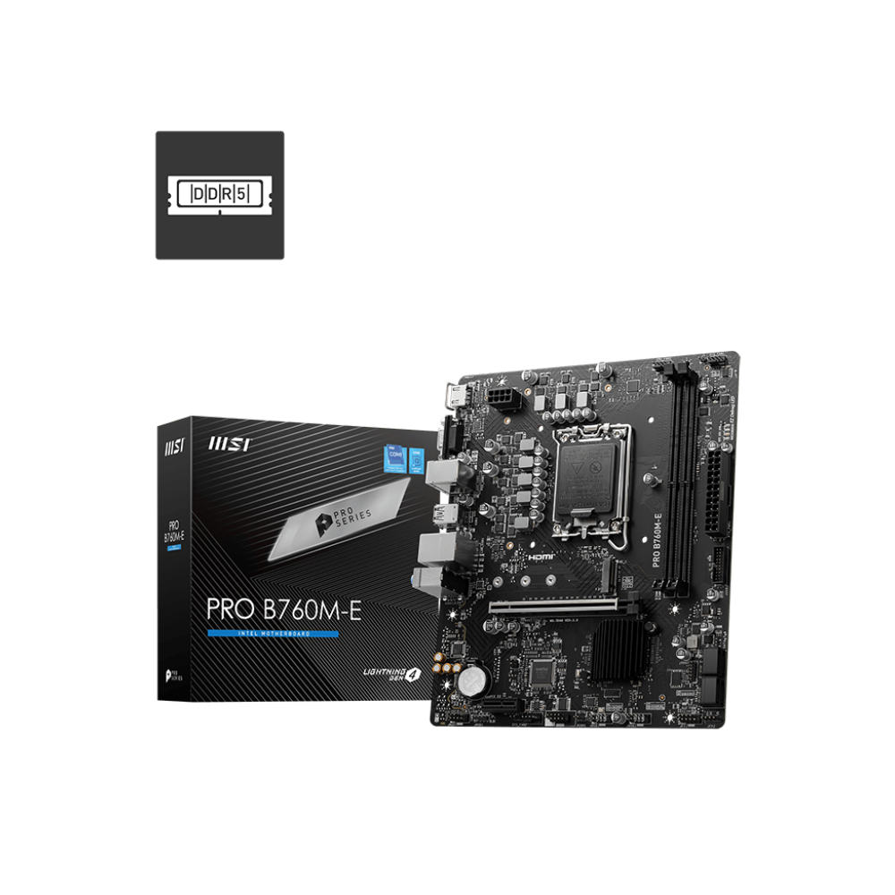 MSI PRO B760M-E DDR5 Intel Motherboard LGA 1700