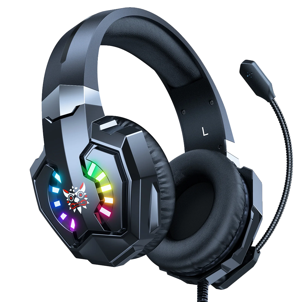 Onikuma X32 RGB Wired Gaming Headphone (One Socket 3.5mm With Converter + USB) - Black