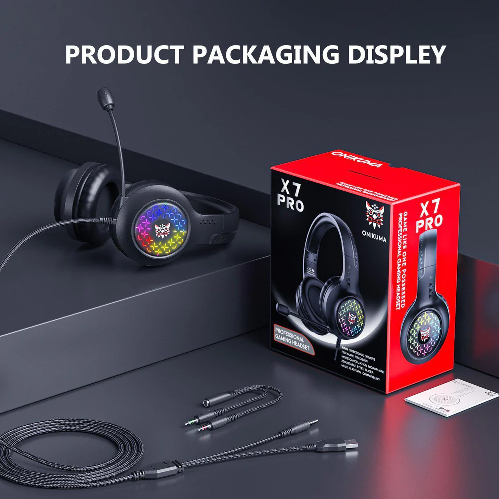 Headphone Wired Onikuma X7 PRO (Two Socket With Convert + USB)