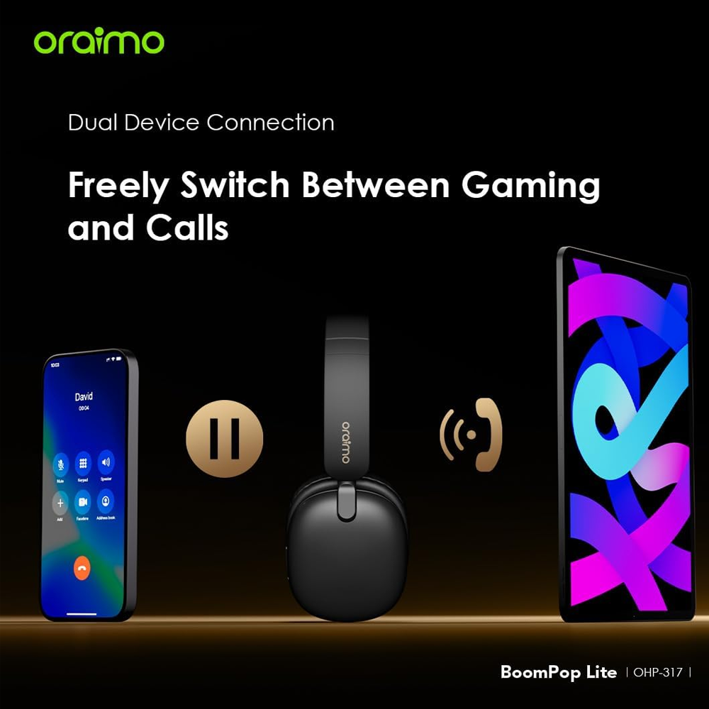 Oraimo BoomPop Lite OHP-317 Wireless Headphone - Black