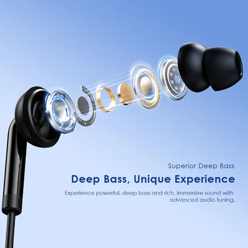 Oraimo Conch 2 Neo OEP-320S 3.5mm Wired Earphones - Black