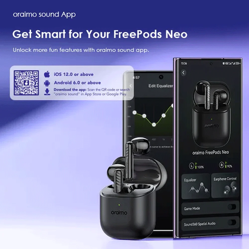Oraimo FreePods Neo OTW-330S Earbuds - Black
