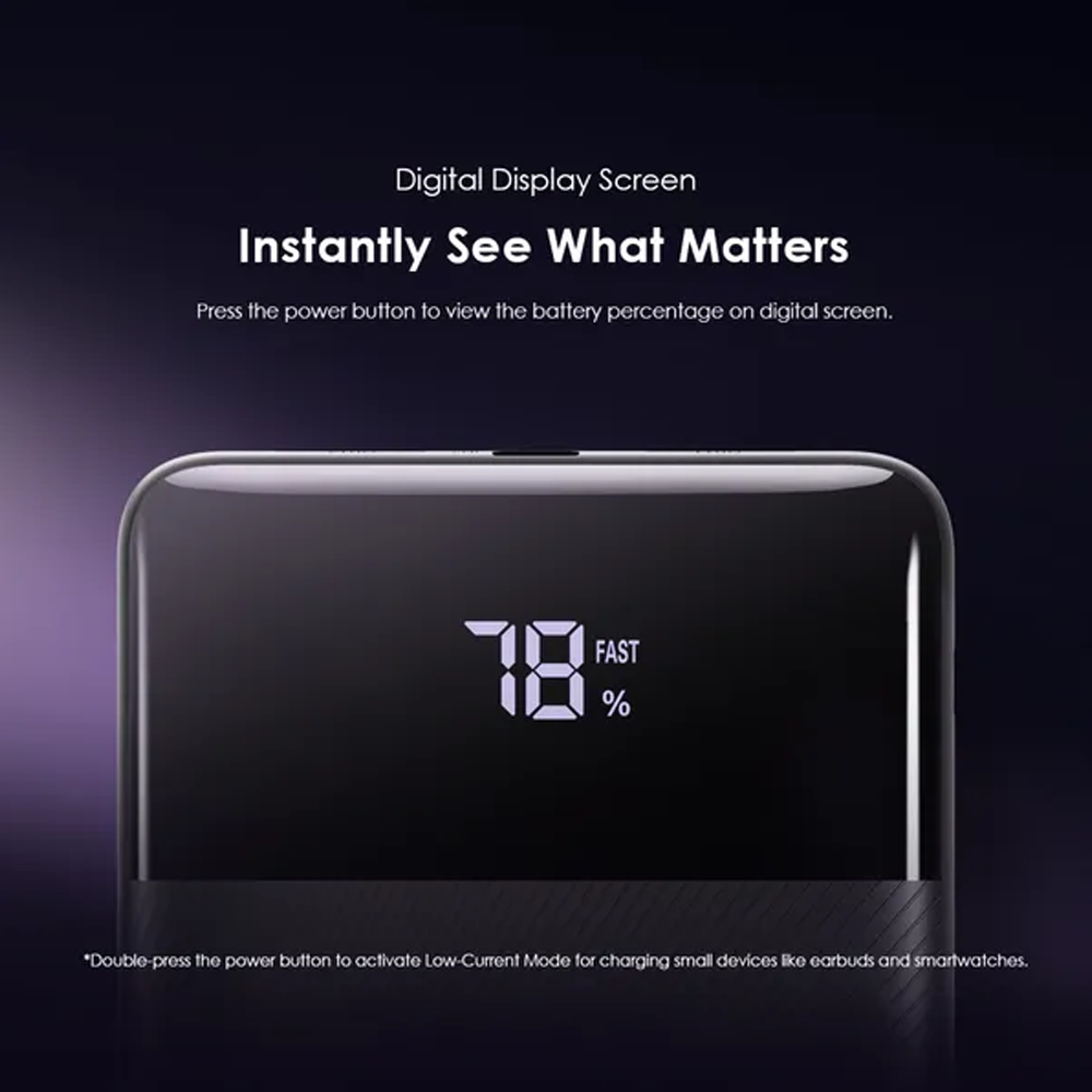 Oraimo Toast 22.5 Byte OPB-7100Q 22.5W Super Fast Power Bank 10000mAh - Black