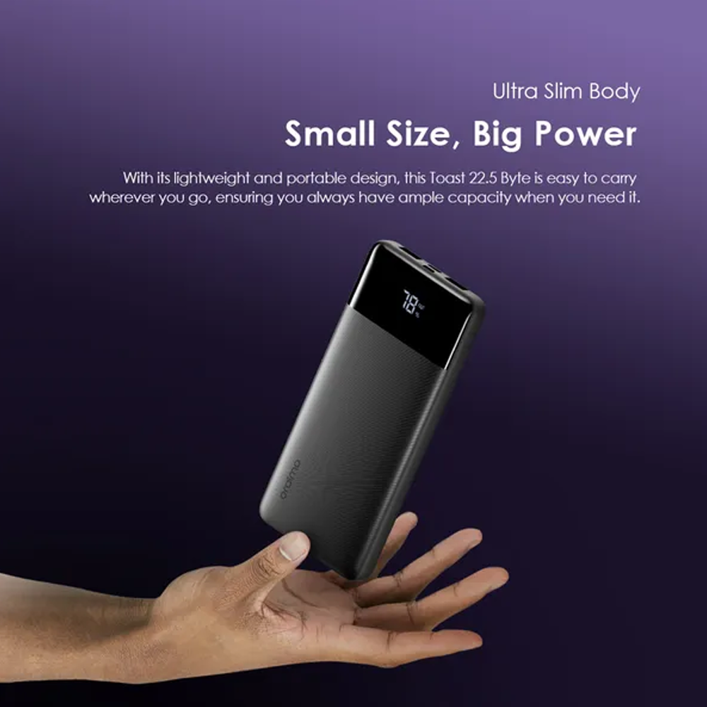 Oraimo Toast 22.5 Byte OPB-7100Q Super Fast Power Bank 10000mAh - Black