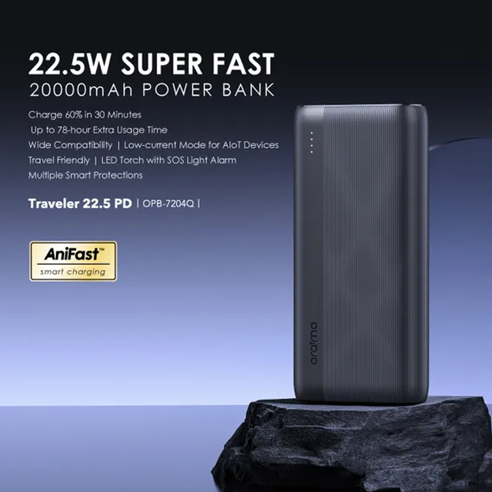Oraimo Traveler 22.5 PD OPB-7204Q Super Fast Power Bank 20000mAh