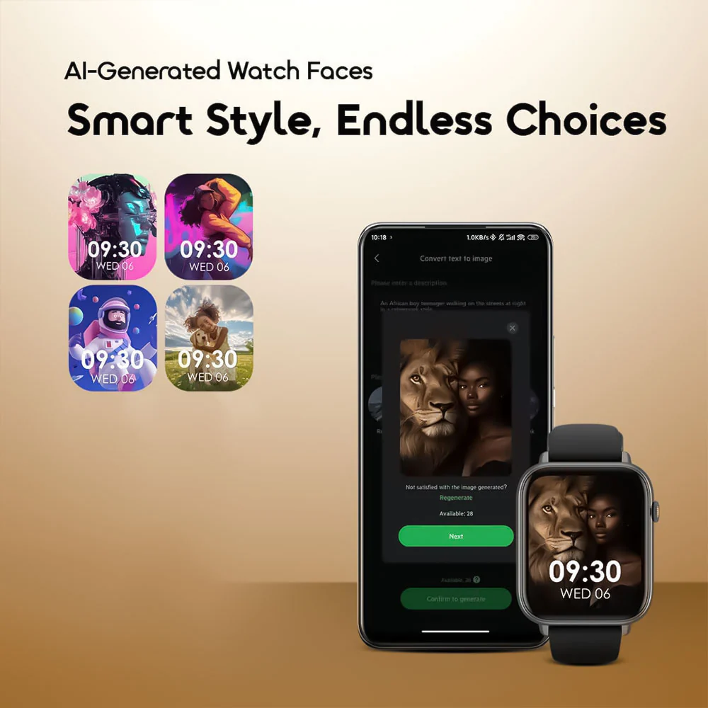 Oraimo Watch 6N OSW-8000N Smart Watch - Black