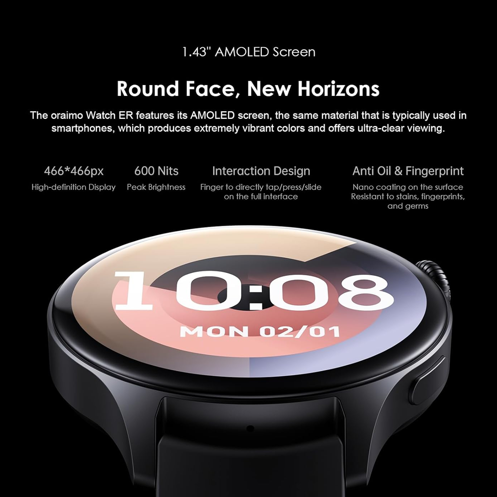 Oraimo Watch ER OSW-42 Smart Watch - Black