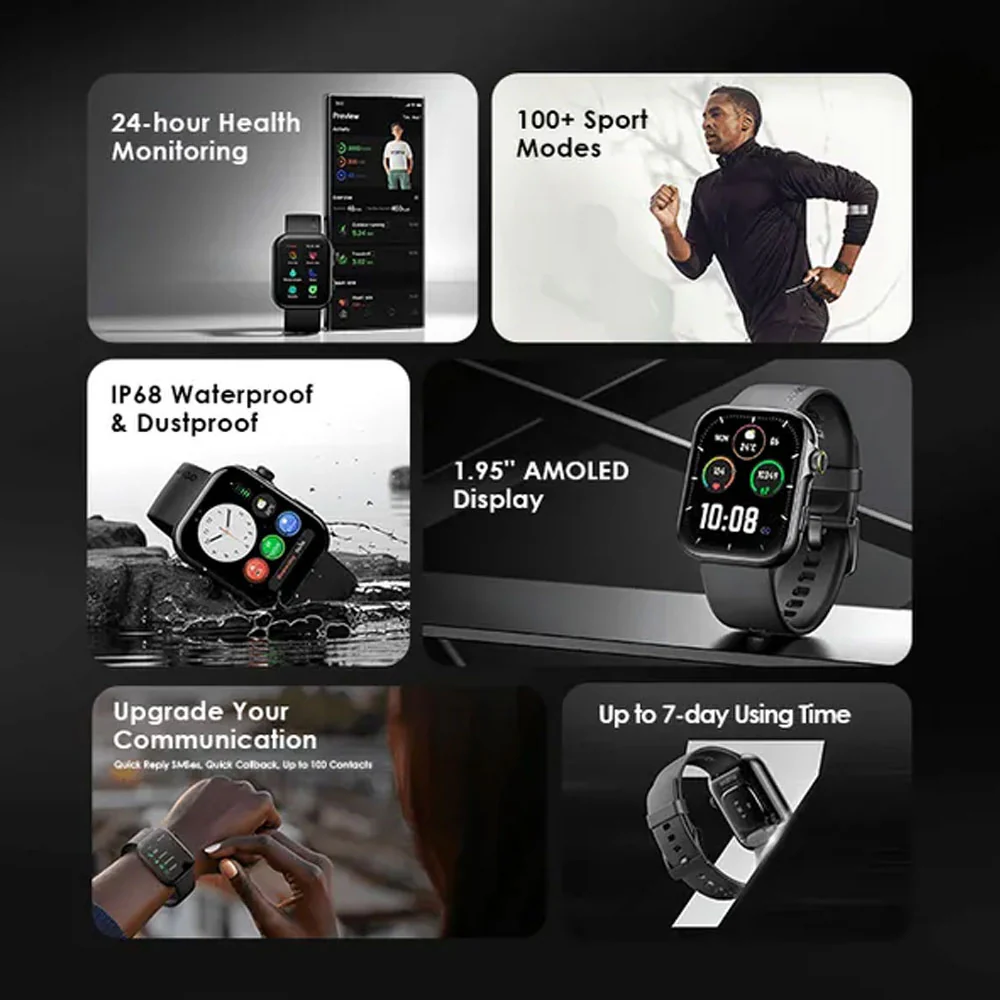 Oraimo Watch ES 2 OSW-810 Smart Watch - Black