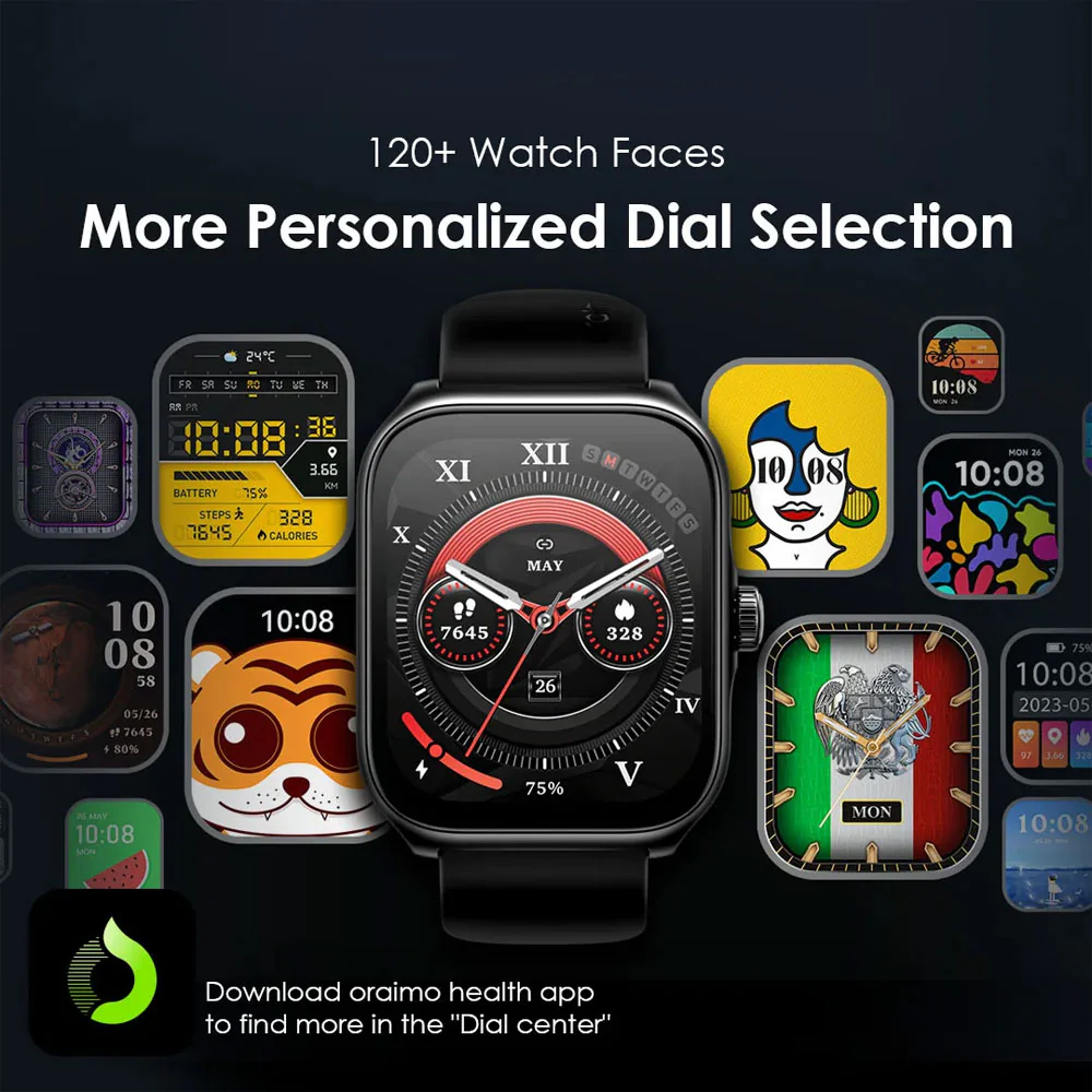 Oraimo Watch Nova AM OSW-812 Smart Watch - Light Chrome