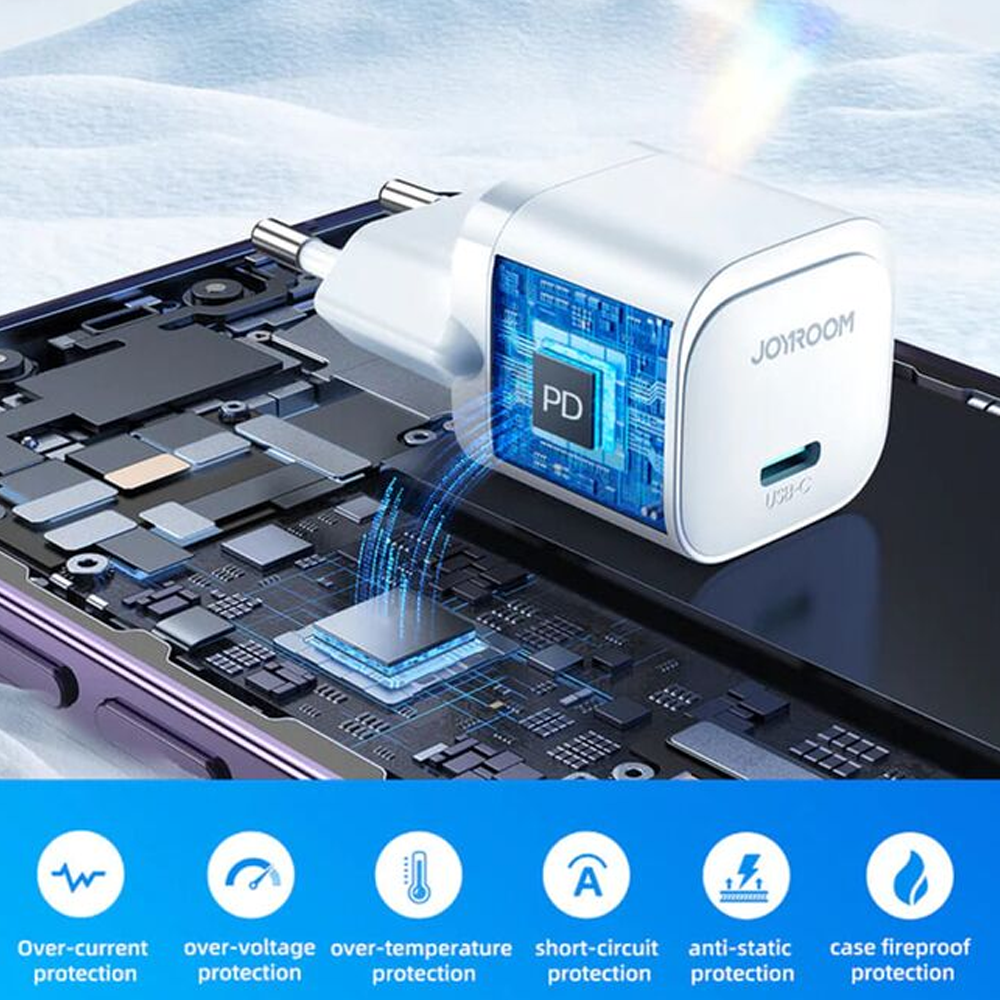 Joyroom JR-TCF02 Type-C 20W Mini Fast Charger - White