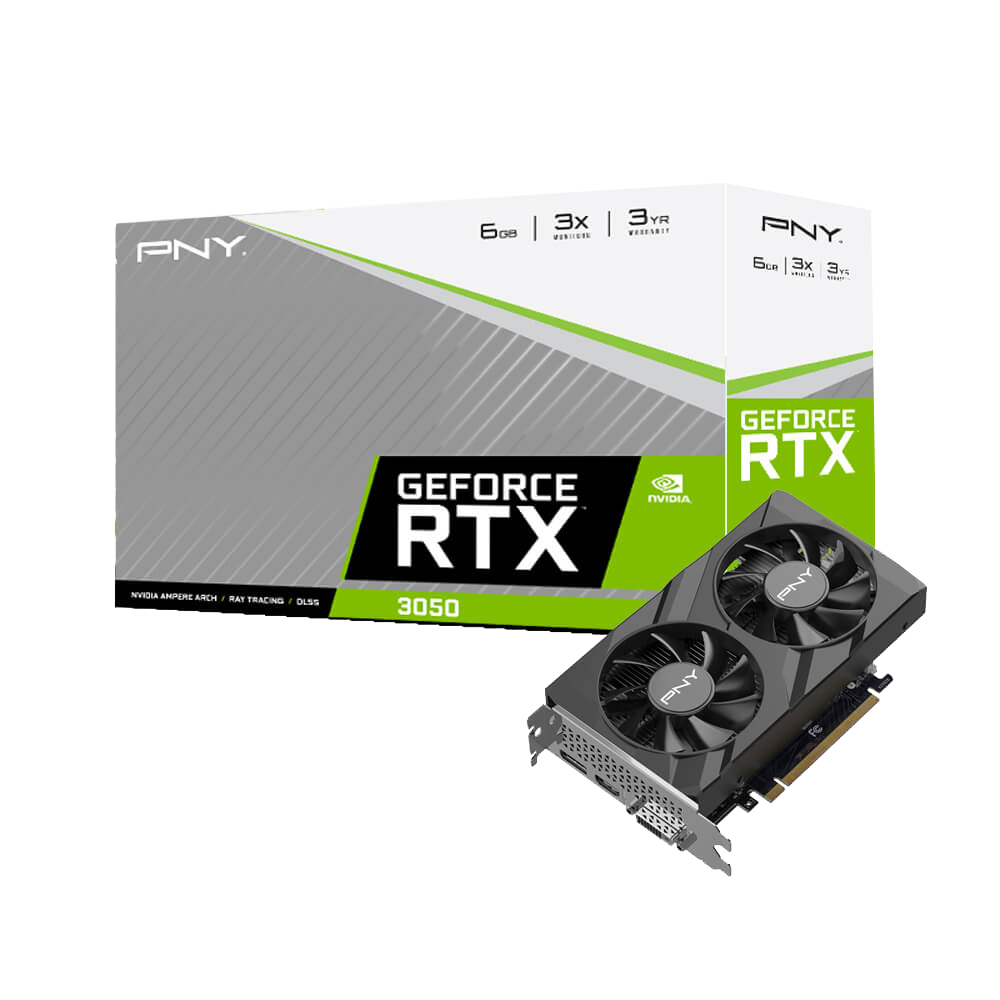 PNY GeForce RTX 3050 Vetro 6G GDDR6 Graphics Card