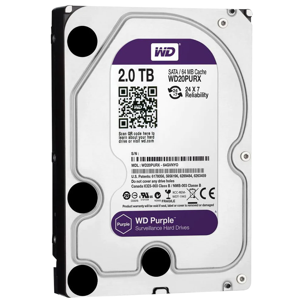 Western Digital Purple 2TB 3.5 Inch Surveillance HDD (3Y)