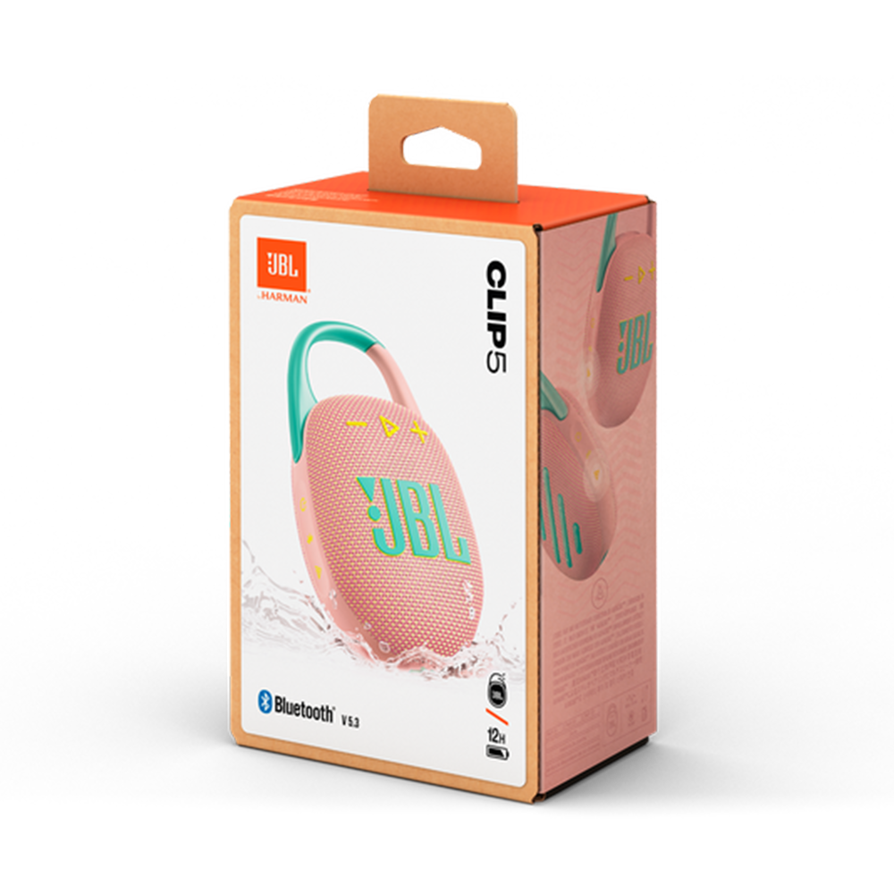 JBL Clip 5 Portable Bluetooth Speaker - Pink