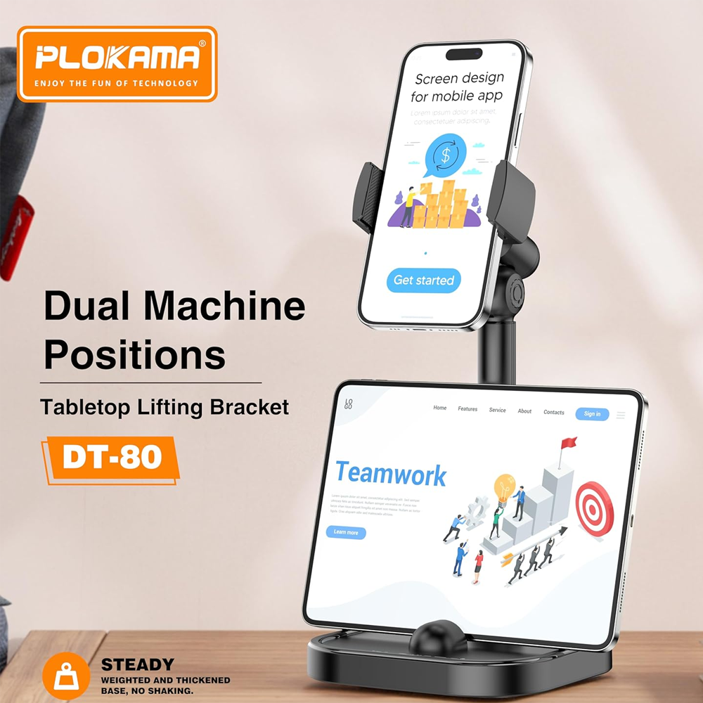 Plokama DT-80 360° Rotating Phone/Tablet Stand Holder