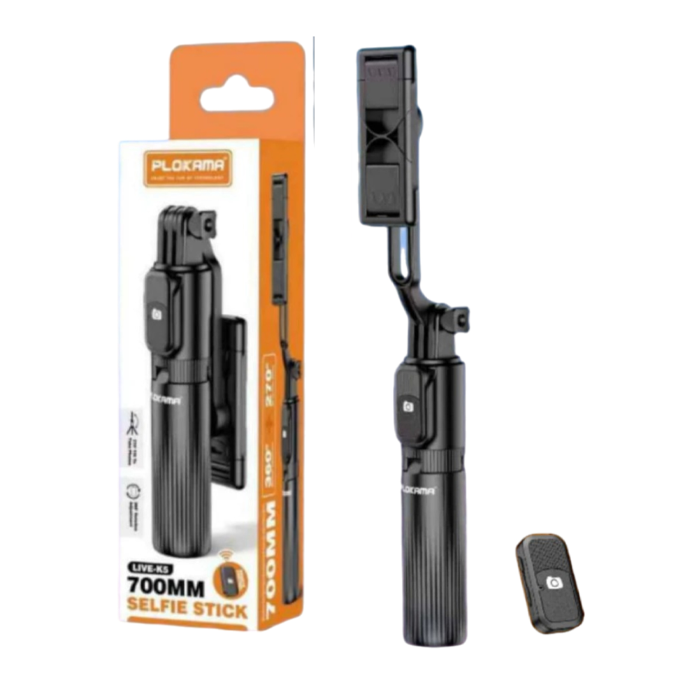 Plokama Live-K5 Selfie Stick 70cm With Remote Control