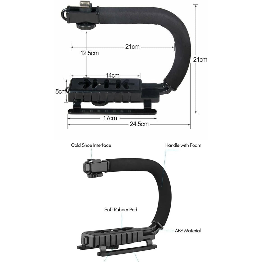 Plokama PK-777 Video Making KIT 5 in 1 (Tripod - LED Light 6.5cm - Microphone - Phone Holder - Remote Control)