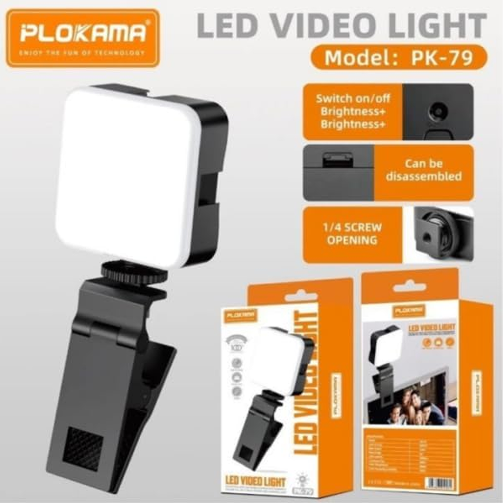 Plokama PK-79 LED Light 7cm x 7cm With Phone Buckle