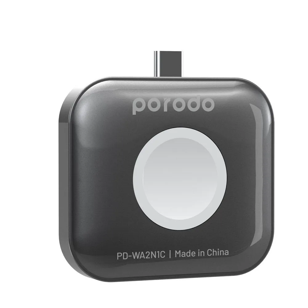 Porodo WA2N1C 2in1 Apple Watch and Airpod Wireless Charger - Grey