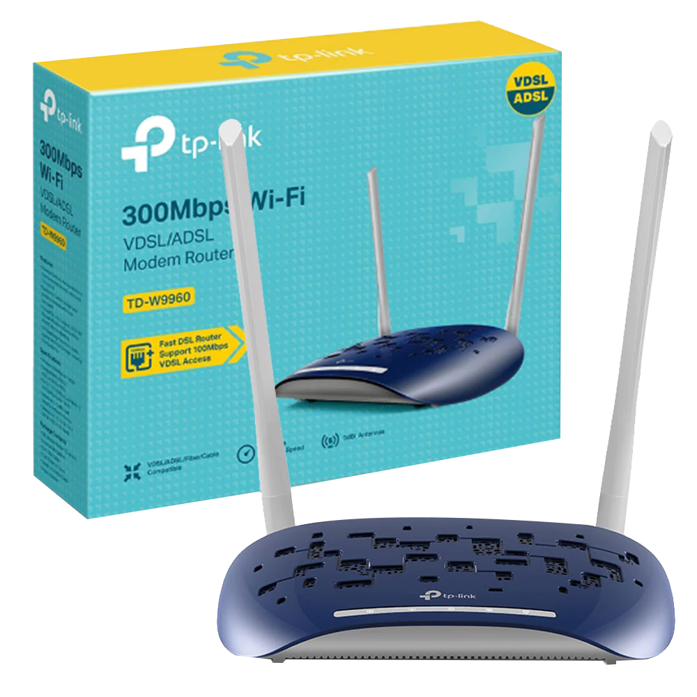 TP-Link TD-W9960 300Mbps Wireless N VDSL/ADSL Modem Router (4 Port - 2 Antenna)