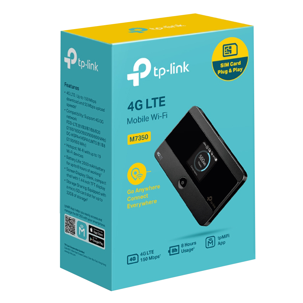 TP-Link M7350 Portable 4G Sim Card Wireless Router