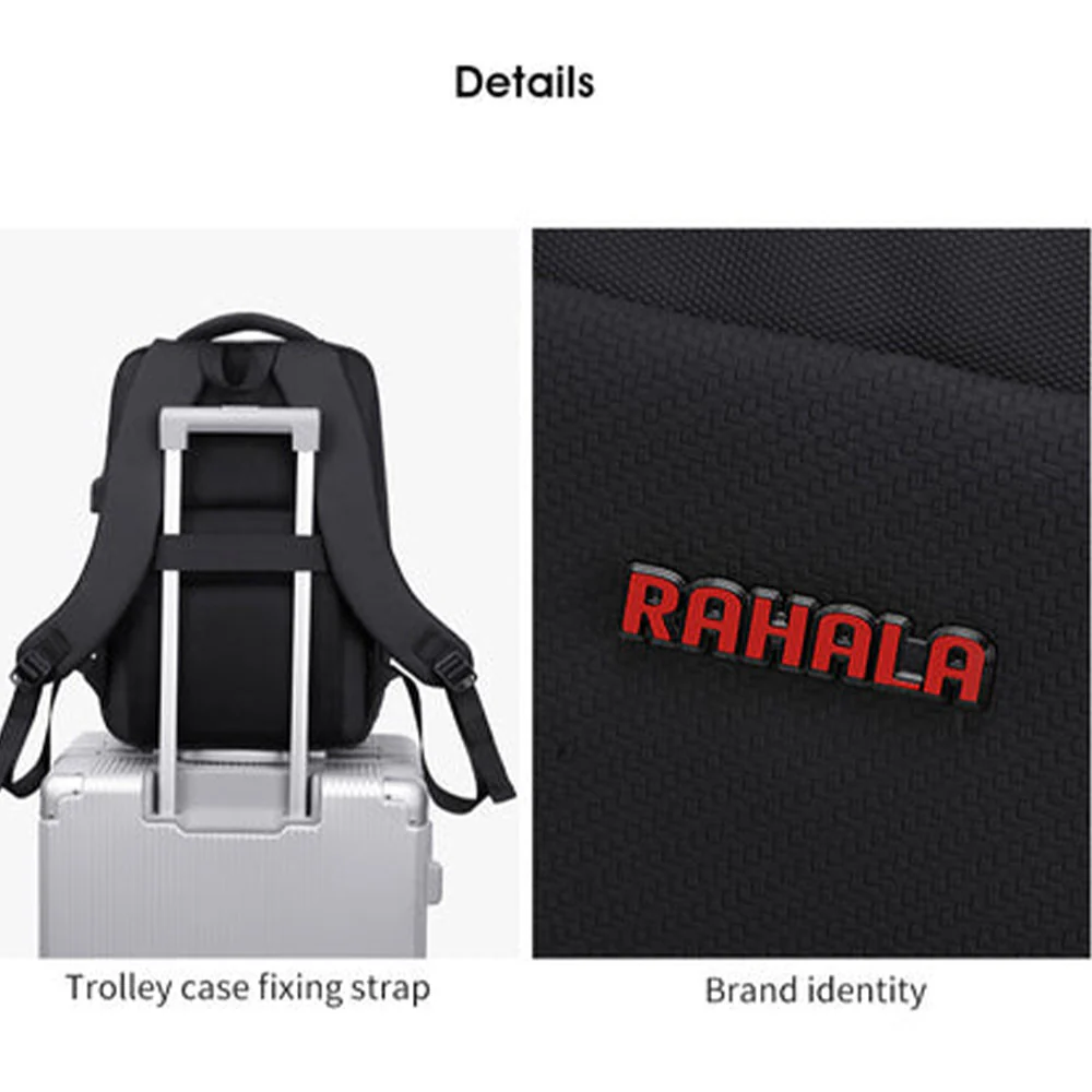 Rahala A901 15.6 Inch Laptop Backpack - Black