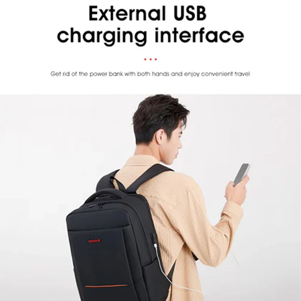 Rahala A901 15.6 Inch Laptop Backpack - Black