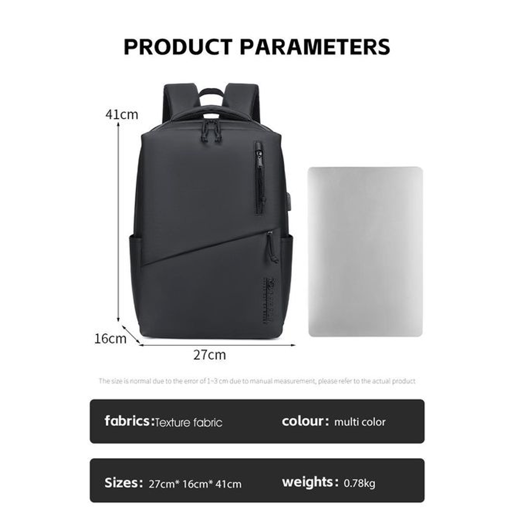 Rahala 816 15.6 Inch Laptop Backpack - Black