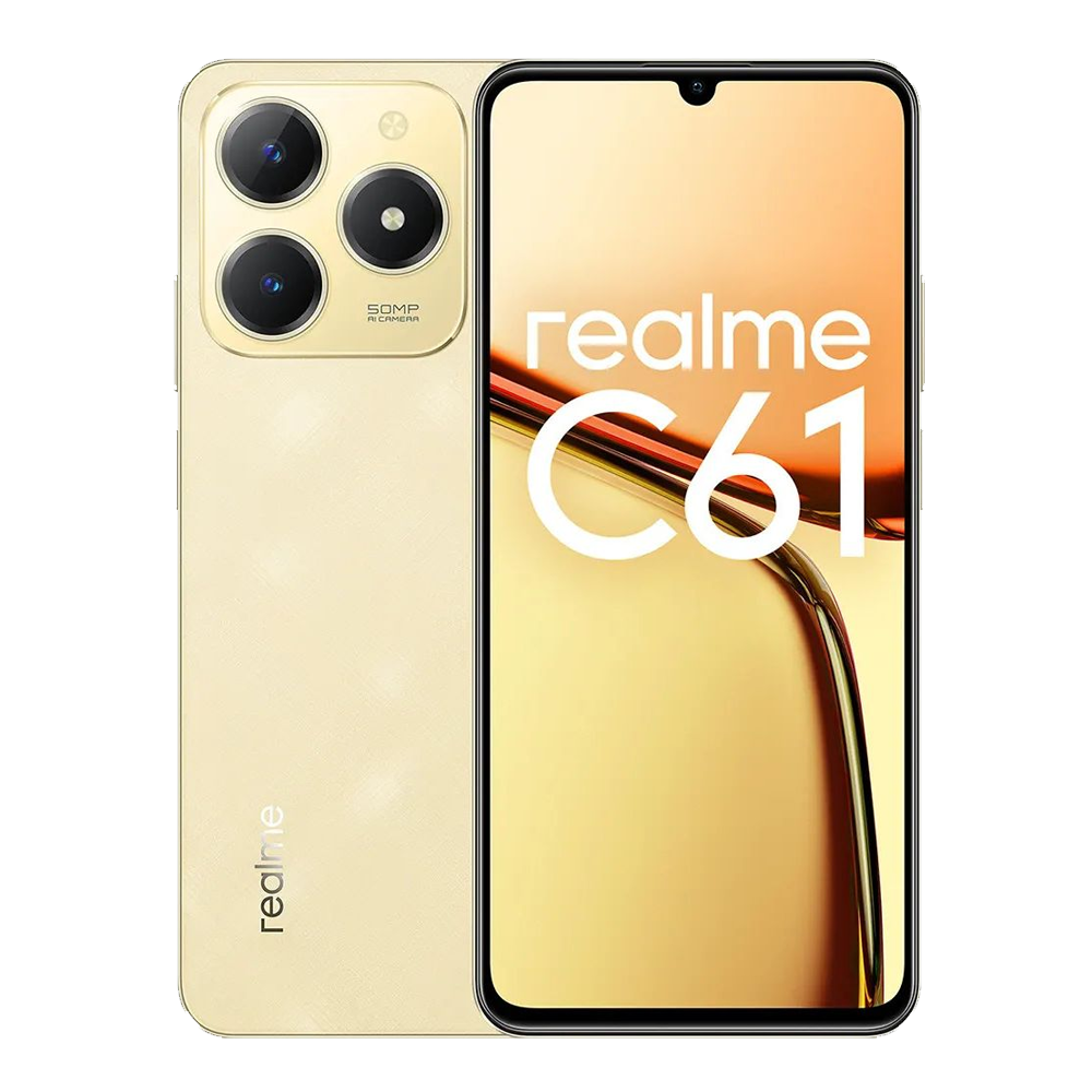 Realme C61 Mobile Phone (6GB Ram - 128GB Rom) - Sparkle Gold