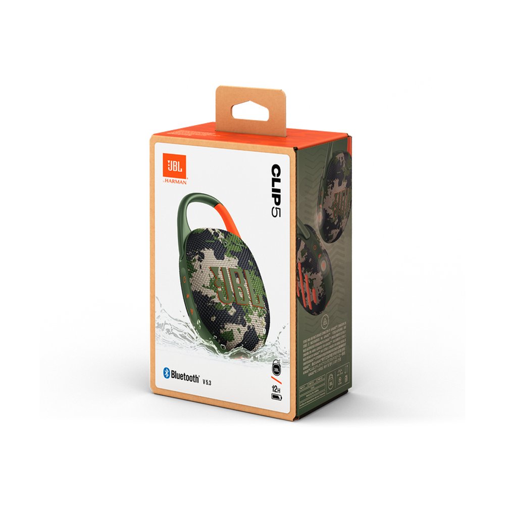 JBL Clip 5 Portable Bluetooth Speaker - Squad