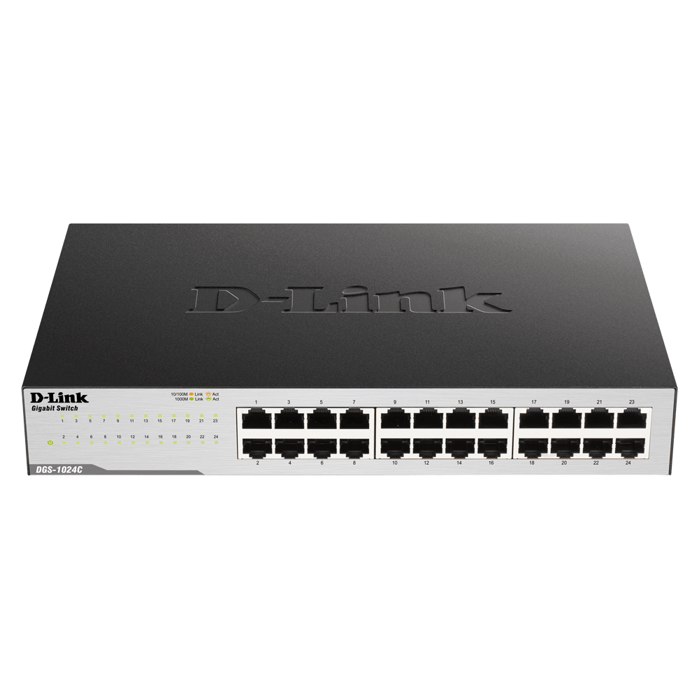 D-Link DGS-1024C 24-Port 10/100/1000Mbps Gigabit Rackmount Switch
