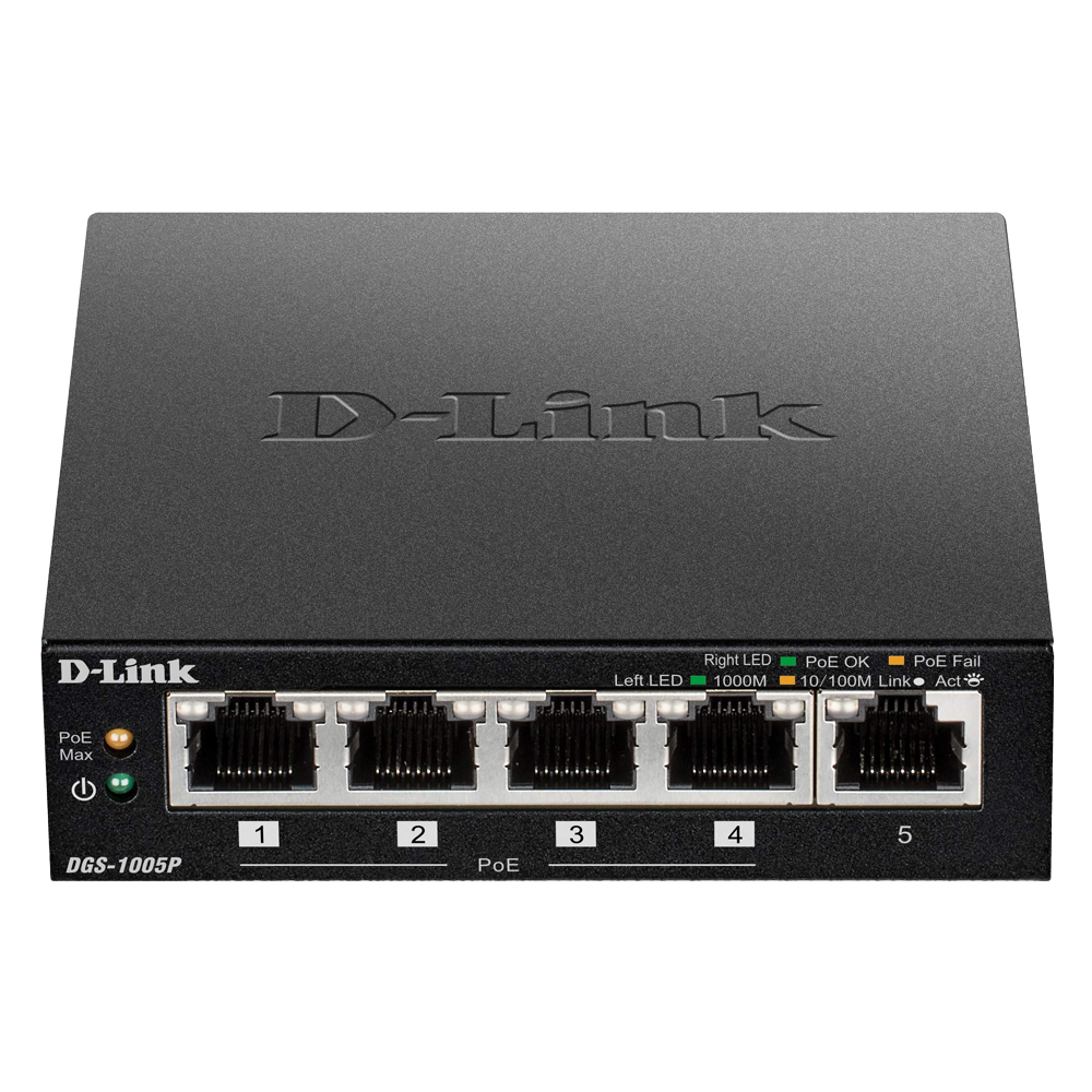 Switch 5Port D-Link Dgs-1005P Gigabit (4Port PoE) 10/100/1000