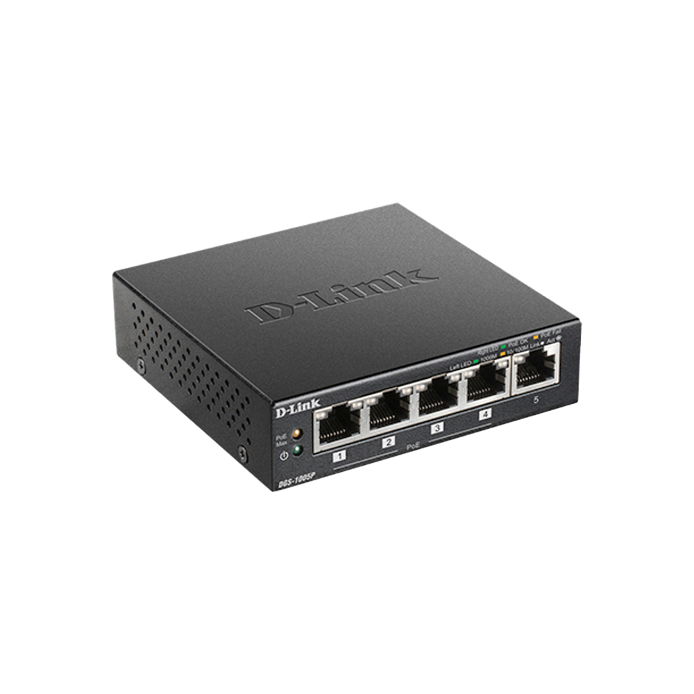 Switch 5Port D-Link Dgs-1005P Gigabit (4Port PoE) 10/100/1000